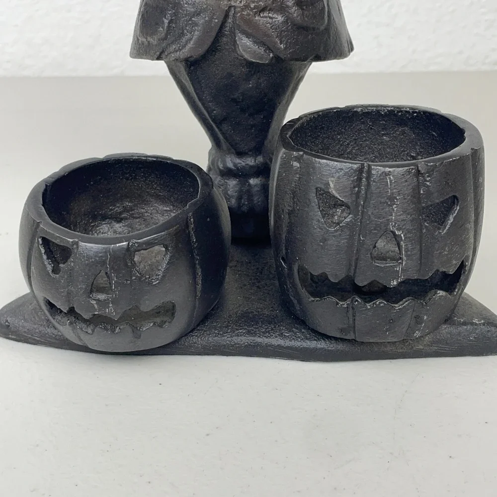 Vintage Halloween Tea Light Holder Yankee Candle Illuminations Scarecrow Pumpkin